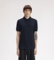 Fred Perry Enfärgad poloshirt i marinblått