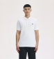 Fred Perry Enfärgad piketröja vit