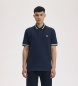 Fred Perry Polo Single Tipped England azul-marinho