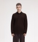 Fred Perry Polo Twin Tipped de manga comprida castanho