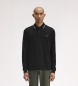 Fred Perry Polo Twin Tipped de manga comprida preto