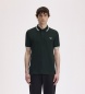 Fred Perry Grön Polo Twin Tipped