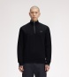Fred Perry Sweat à demi-fermeture éclair noir