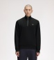 Fred Perry Sweat-shirt à demi-fermeture éclair vert