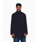 A|X Armani Exchange Lång kappa med hög krage och dold stängning Essential marinblå
