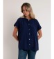 Admas Chemise  manches courtes Fluid navy