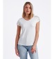 Admas T-shirt med vit spets och kort rm