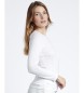 Admas Long sleeve white ribbed T-shirt