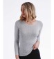 Admas Long sleeve grey ribbed t-shirt