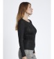 Admas Long sleeve black ribbed T-shirt