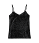 Admas Czarny tank top z cekinami