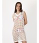 Admas Long Crochet Beach Dress white