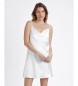 Admas Satin Luxe strapless camisole white