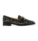 Alma en pena Leren loafers met studs zwart