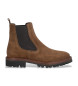 Alpe Militare bruin leren enkellaarsjes Alpe Militare bruin leren enkellaarsjes