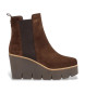 Alpe Botins em pele Sasha castanhos