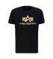 ALPHA INDUSTRIES Podstawowy T-shirt T Carbon czarny, złoty
