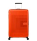 American Tourister Aerostep large expandable hard suitcase with capacity up to 109 L orange