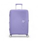 American Tourister Soundbox Spinner średnia sztywna walizka liliowa