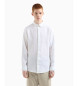 A|X Armani Exchange Fit Linen Shirt white