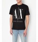 Armani Exchange T-shirt à manches courtes et col ras du cou ICON noir