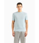 Armani Exchange Blå strikket T-shirt