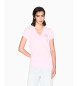 Armani Exchange T-shirt de corte justo cor-de-rosa