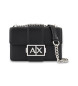 Armani Exchange Czarna metalowa torba z logo