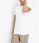 Armani Exchange Einfaches weißes Logo-Poloshirt
