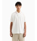 Armani Exchange Merceriseret hvid poloshirt