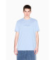 Armani Exchange Camiseta entallada de algodón azul