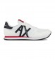 Armani Exchange Chaussure de course rétro avec logo blanc