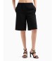 Armani Exchange High-waisted Bermuda shorts with elasticated waistband black