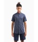 Armani Exchange Skjorta med tryck Kortärmad marinblå