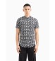 Armani Exchange Trykt skjorte med korte ærmer sort