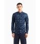 Armani Exchange Skjorta med tryck i marinblå