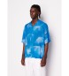 Armani Exchange Blaues Boxy-Hemd