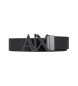 Armani Exchange Cinturón de piel negro