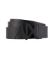 Armani Exchange Ceinture en cuir noir