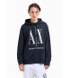 Armani Exchange Felpa con logo blu scuro