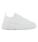 Armani Exchange Solid Leather Sneakers weiß