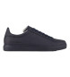 Armani Exchange Navy Smooth Leather Sneakers