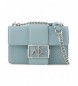 Armani Exchange Logo Metal blue bag