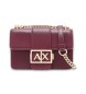 Armani Exchange Logo Metal bag burgundy