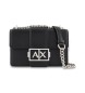 AIX Armani Exchange Logo Metal Skuldertaske sort