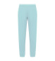 Armani Exchange Turquoise plush jogger trousers