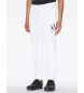 Armani Exchange Białe gabardynowe spodnie chino