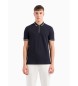 Armani Exchange Navy zip polo shirt
