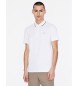 Armani Exchange White regular fit knit polo shirt