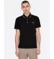 Armani Exchange Pletena polo majica regularnega kroja črna